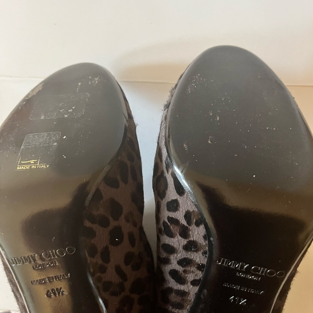 Authentic Jimmy Choo pony hair grey and black bootie
